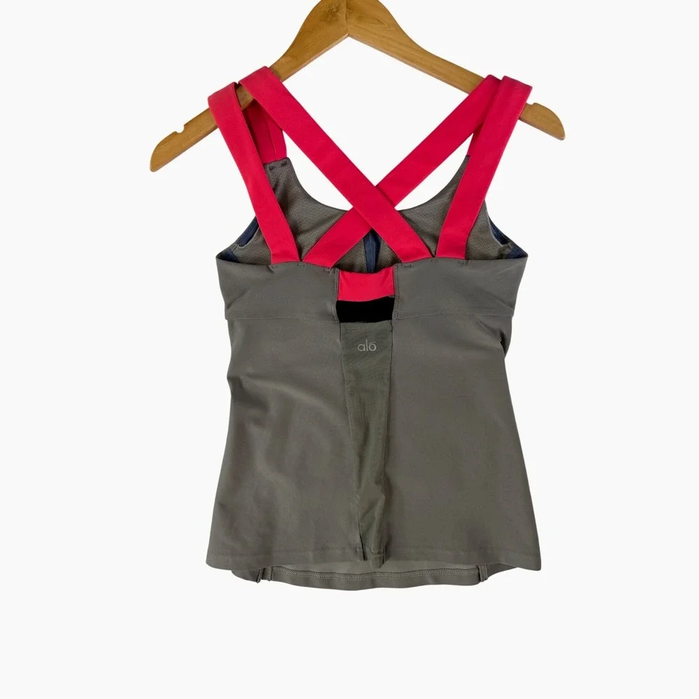 Alo Yoga Womens Activewear Criss-Cross Back Tank Top‎ Size 6 Workout Athleisure